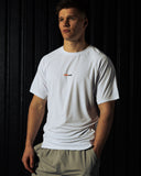 Pallacorda Mens Essential Performance T-Shirt in White Front View