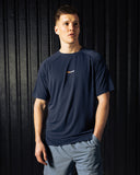 Pallacorda Mens Essential Performance T-Shirt in Navy Front View