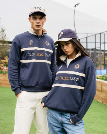TPC x Pallacorda Varsity Quarter Zip - Navy