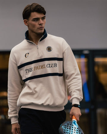 TPC x Pallacorda Varsity Quarter Zip - Beige