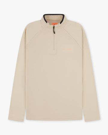 Performance Quarter Zip Top - Beige