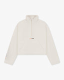 Court Half Zip Top - Ivory - Pallacorda