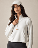 Court Half Zip Top - Ivory - Pallacorda