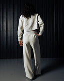 Funnel Neck Half Zip Sweatshirt - Ivory - Pallacorda