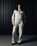 Funnel Neck Half Zip Sweatshirt - Ivory - Pallacorda