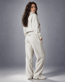 Funnel Neck Half Zip Sweatshirt - Ivory - Pallacorda