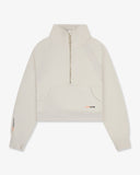Funnel Neck Half Zip Sweatshirt - Ivory - Pallacorda