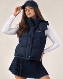 Hooded Puffer Gilet - Navy - Pallacorda
