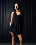 Pleated Match Dress - Black - Pallacorda