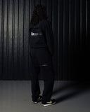 Waffle Knit Full Zip Jacket - Black - Pallacorda