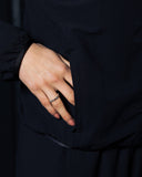 Waffle Knit Full Zip Jacket - Black - Pallacorda