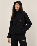 Waffle Knit Full Zip Jacket - Black - Pallacorda