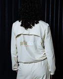 Waffle Knit Full Zip Jacket - Ivory - Pallacorda