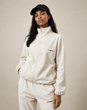 Waffle Knit Full Zip Jacket - Ivory - Pallacorda